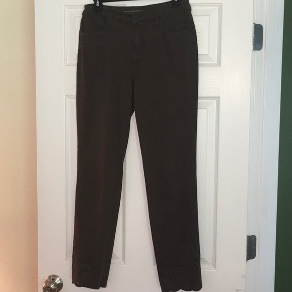 So Slimming Girlfriend Slim Leg Ankle Jean Olive Green with Decorative Ankle 6T - Picture 1 of 6